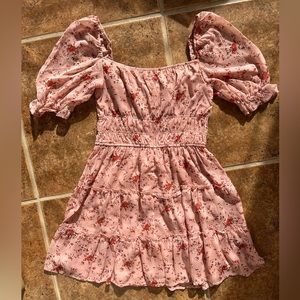 Trixxi Pink Floral Dress; size M